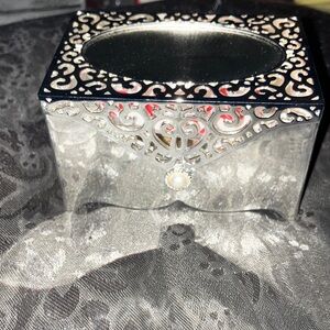 Things Remembered Silver Candle Holder with Elegant Accents